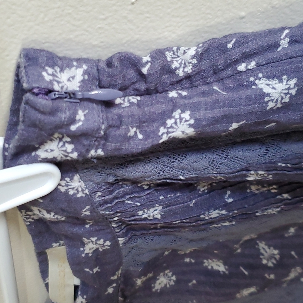 Rare Loveshackfancy Blue Floral Maxi Skirt womens size small cotton - Picture 4 of 6
